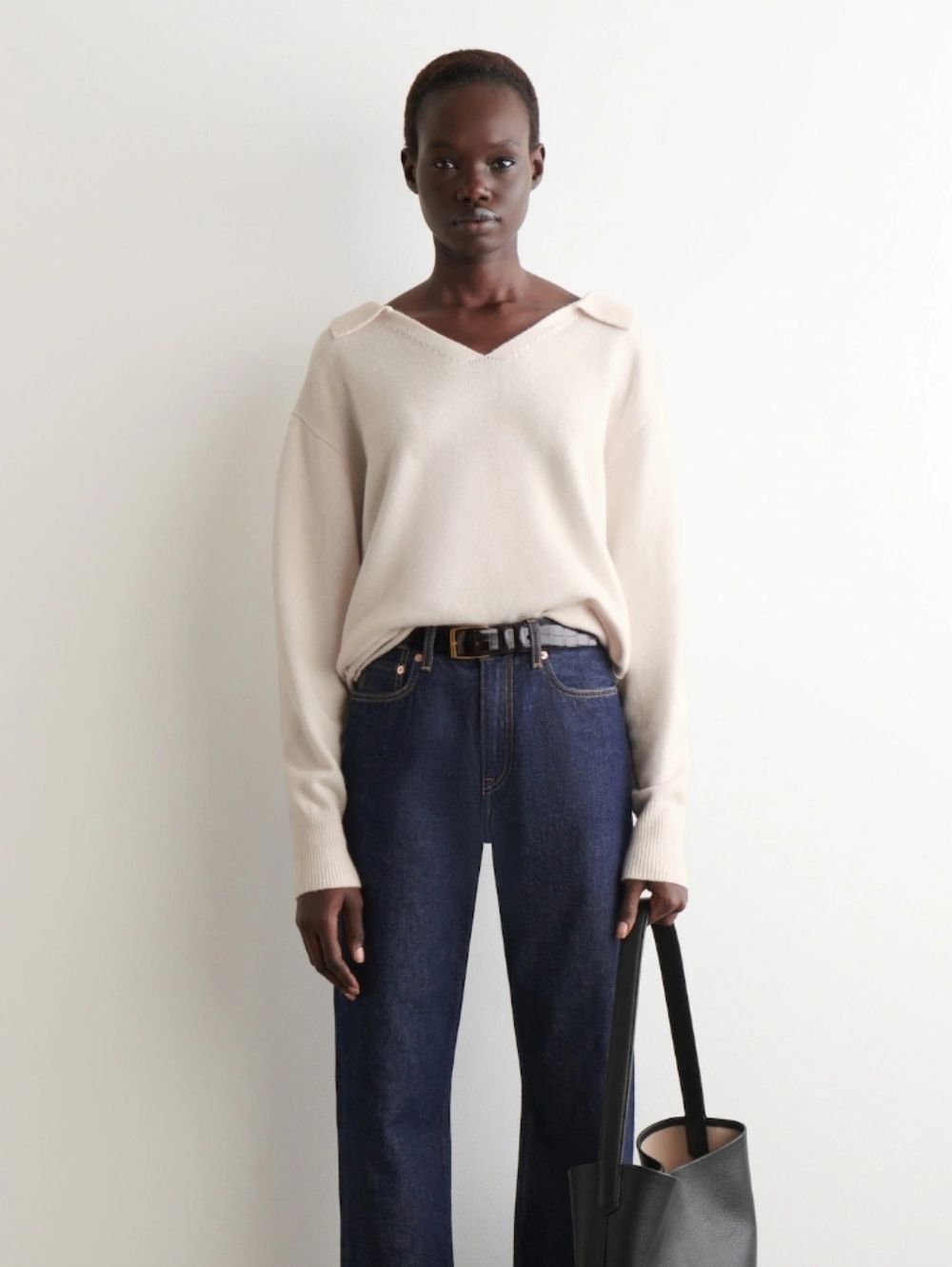 COS Merino Wool Polo Jumper Size S